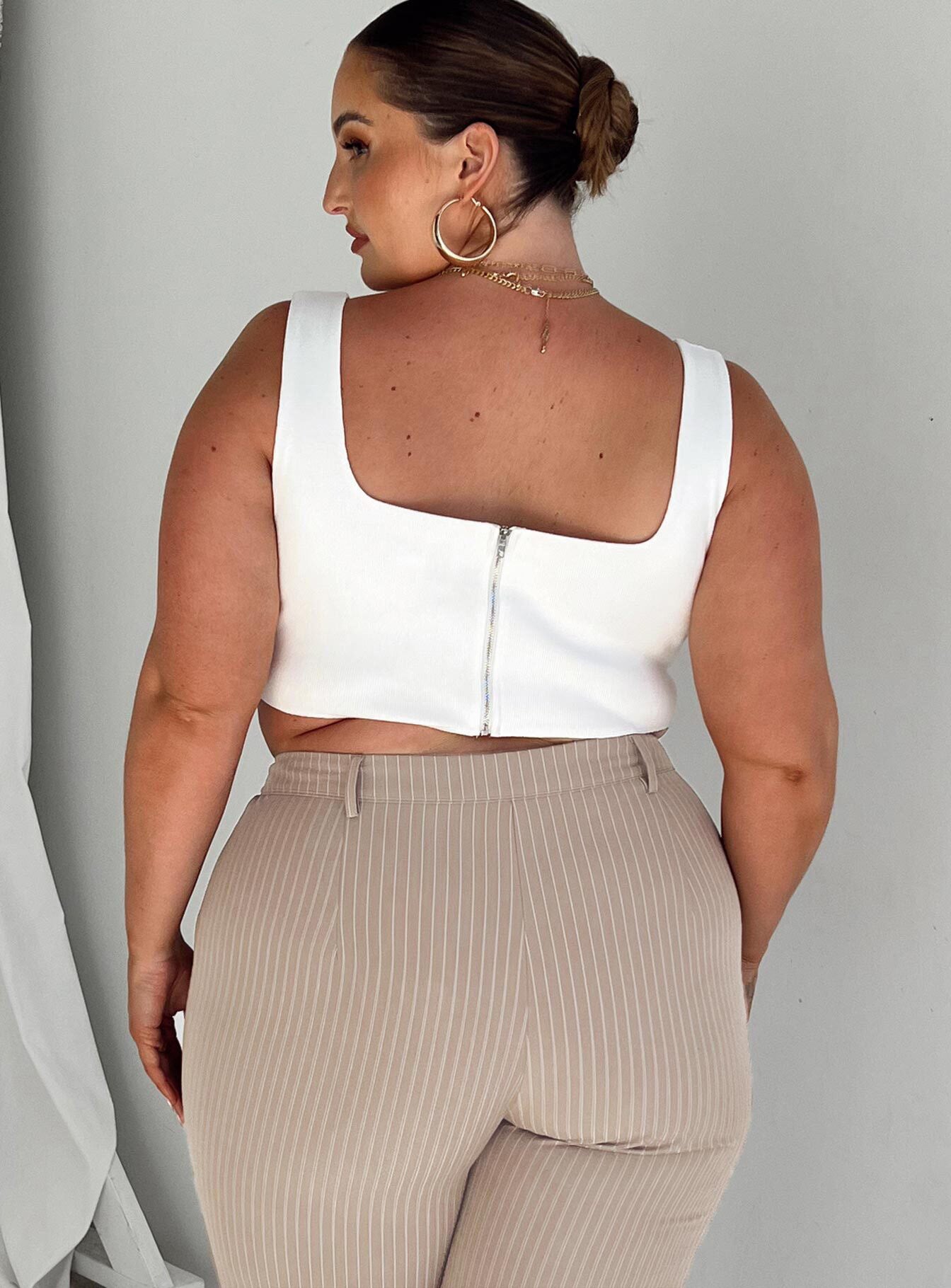 product Princess Polly Sleeveless High Neck  Kaeshia Rib Bustier Curve