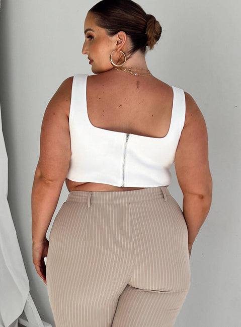 product Princess Polly Sleeveless High Neck  Kaeshia Rib Bustier Curve