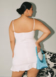 Princess Polly Scoop Neck  Kiribati Mini Dress White Curve