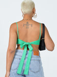 back view of model wearing Princess Polly Carol Top Green 