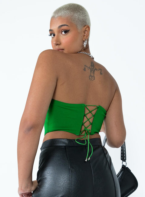 product Princess Polly Sleeveless Square Neck  Carlie Top Apple Green