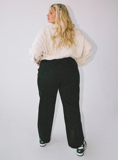 product Princess Polly High Waisted  Holly Asymmetric Ripped Leg Jeans Black Denim Curve