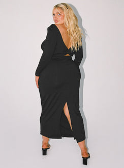 product Princess Polly Asymmetric Neckline  Lyla Maxi Dress Black Curve