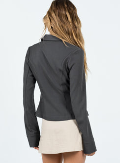 product Princess Polly Full Sleeves High Neck  Archer Shirt Slate