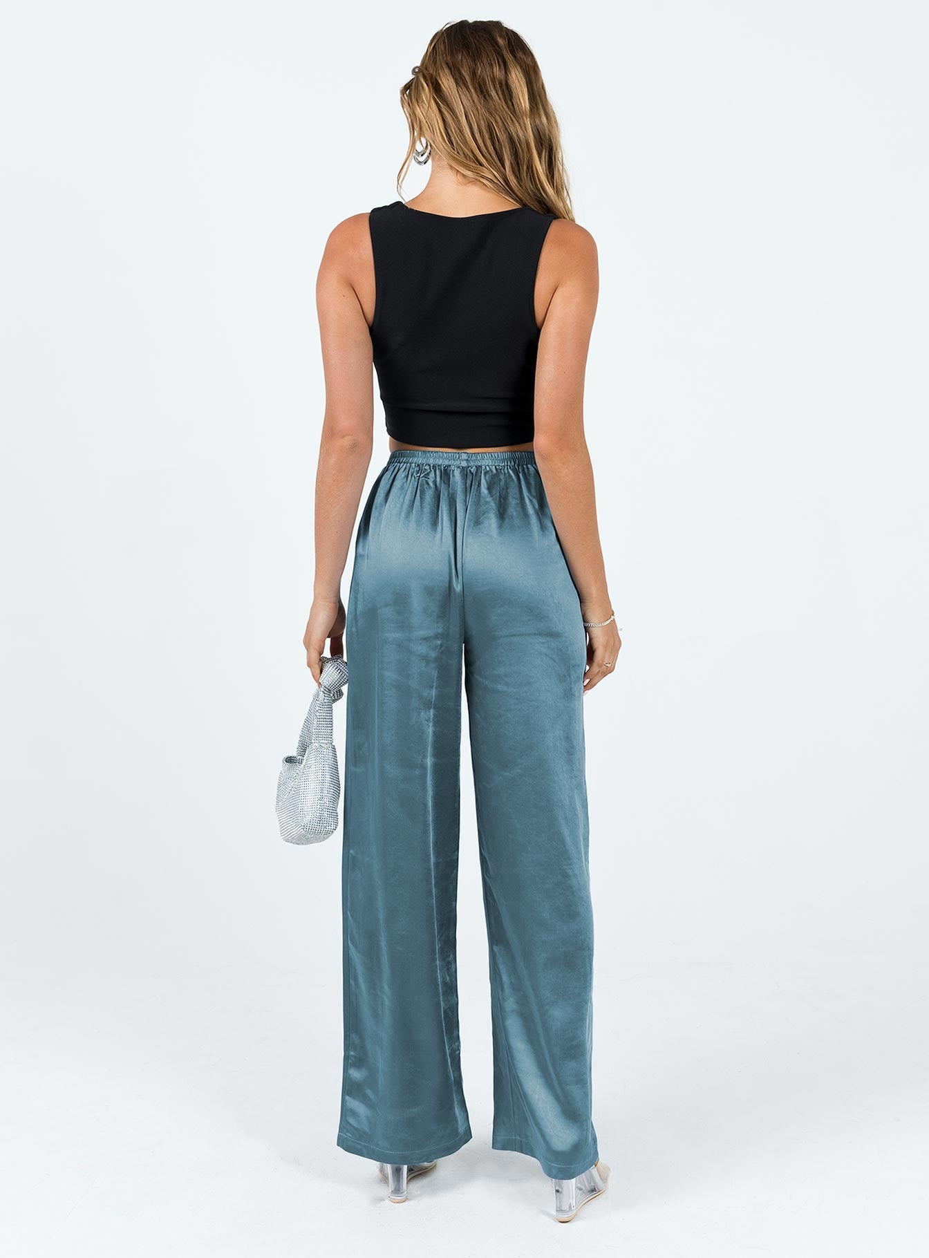 product Princess Polly High Waisted Pants  Nixie Pants Slate
