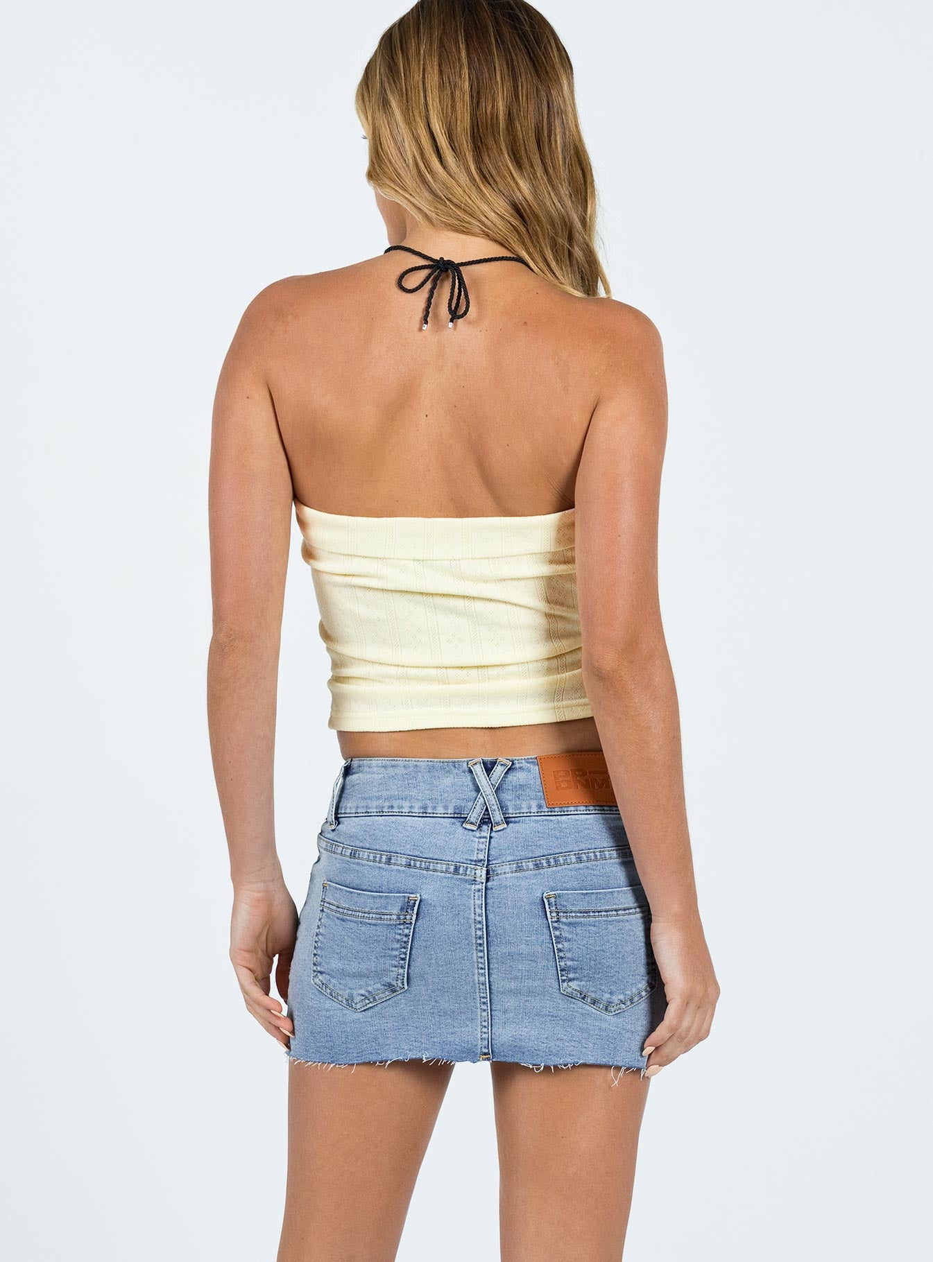 product Faya Low Rise Mini Skirt Light Wash Denim Princess Polly  Mini Skirts 