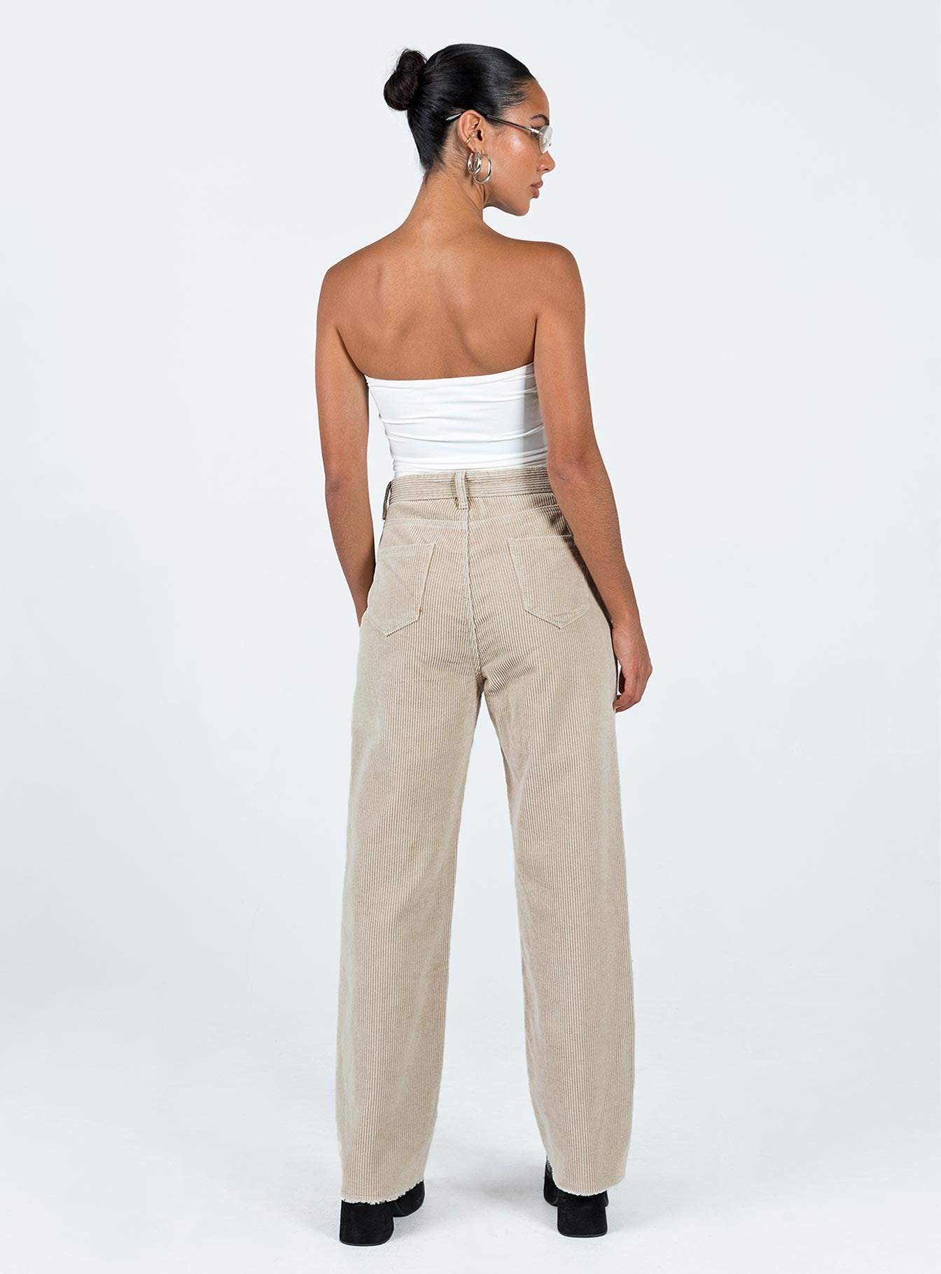 product Princess Polly High Waisted  Kalinda Jeans Beige Cord