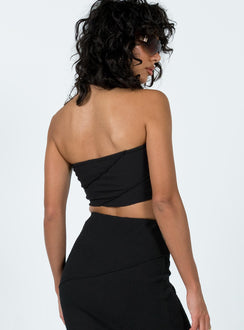 product Princess Polly Sleeveless Asymmetric Neckline  Oscar Strapless Top Black