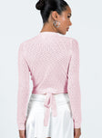 Viewland Wrap Sweater Pink Princess Polly  Cropped 