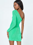 back view of model wearing Princess Polly Kian Mini Dress Green 