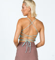 back view of model wearing Princess Polly Alea Top Blue 