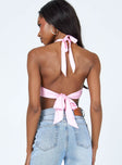 back view of model wearing Princess Polly Esmae Top Pink 