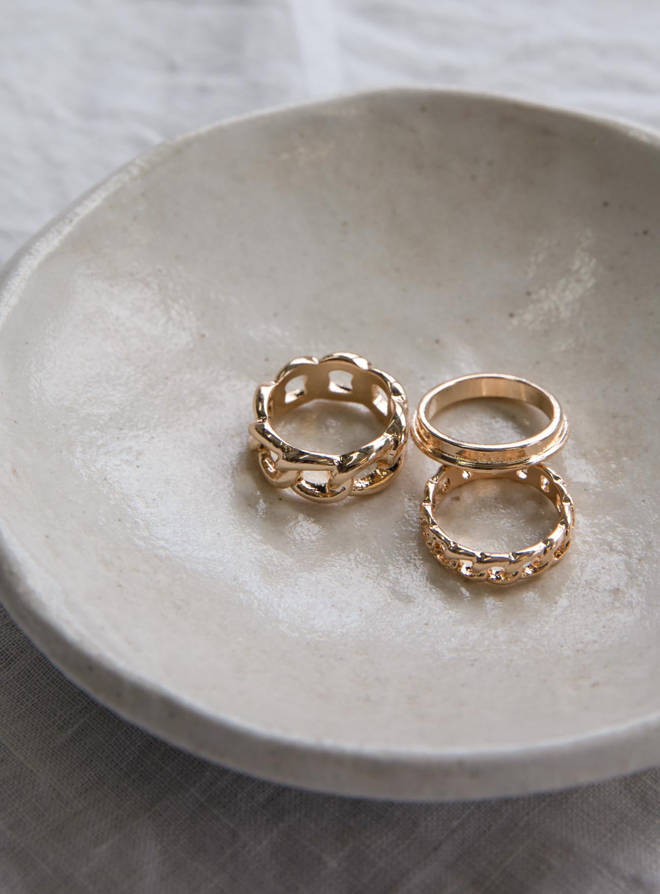 Cartagena Ring Set Gold