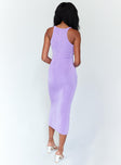 back view of model wearing Princess Polly Everlast Midi Dress Lilac 