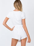 Ragnar Tie Front Romper White