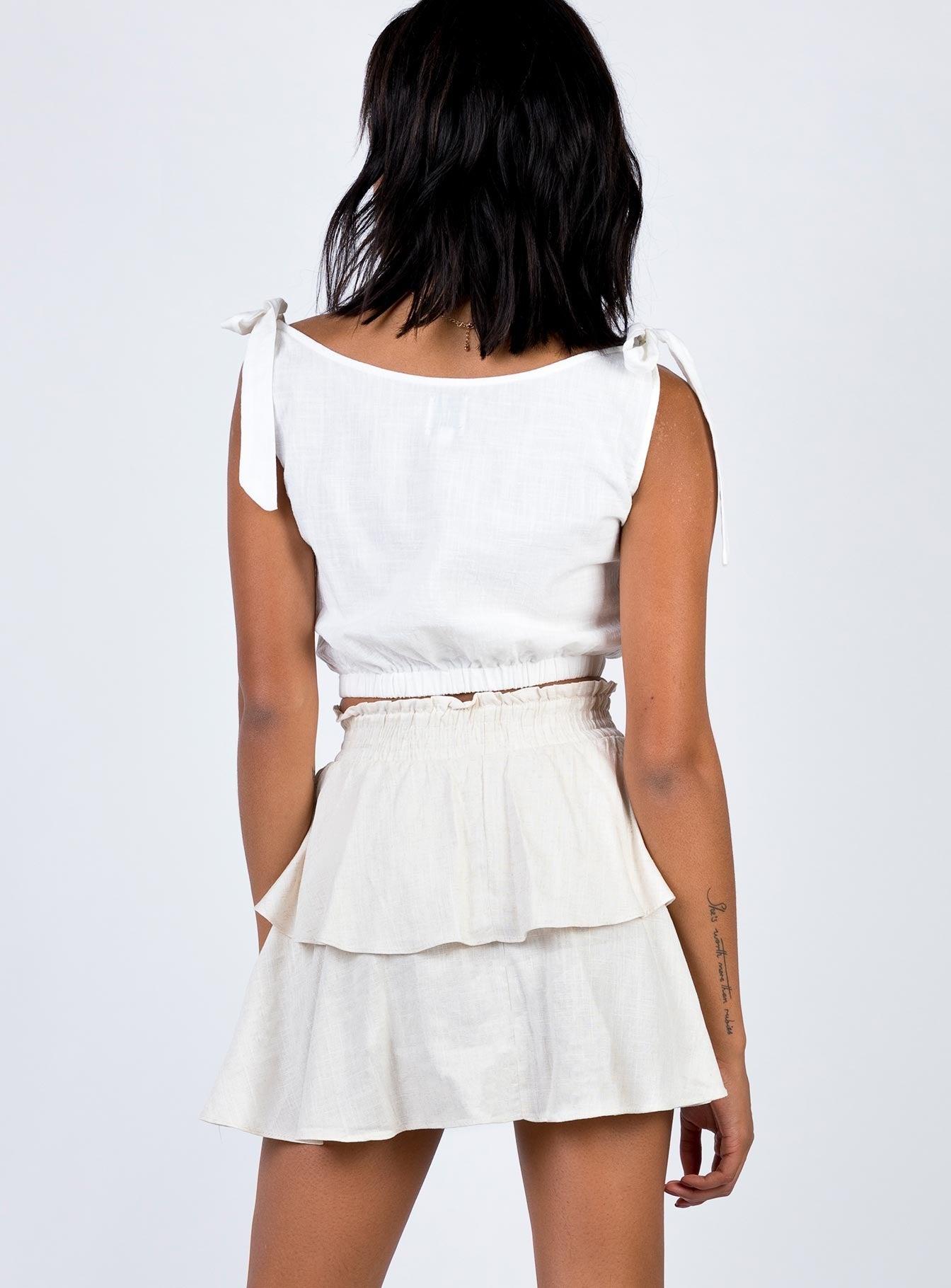 product Greta Mini Skirt Beige Princess Polly  Mini Skirts 