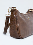 Peta & Jain Piper Bag Chocolate Croc