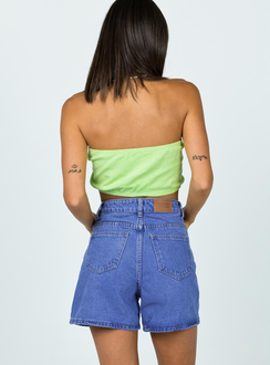 product The Swalla Shorts Blue Denim Princess Polly Low Rise Shorts 