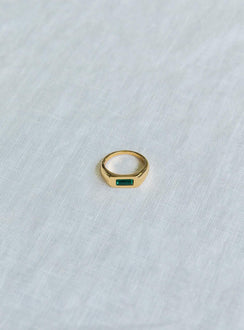 Eternal Gold Plated Ring Gold / Green