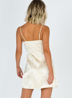 back view of model wearing Princess Polly Champagne Pop Mini Dress 