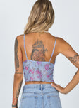 back view of model wearing Princess Polly Motel Yenika Top Rosa Powder Blue 