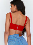 product Princess Polly Sleeveless Square Neck  Hanna Top Red