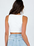 back view of model wearing Princess Polly Darlington Crop Top 