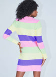 back view of model wearing Princess Polly Cara Mini Dress Stripe 