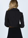 The City Cropped Blazer Black