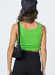 back view of model wearing Princess Polly Madelyn Top Light Green 