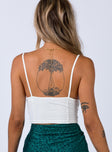 back view of model wearing Princess Polly Tilly Top Off White 