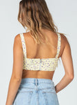 back view of model wearing Princess Polly Hanna Top Yellow 