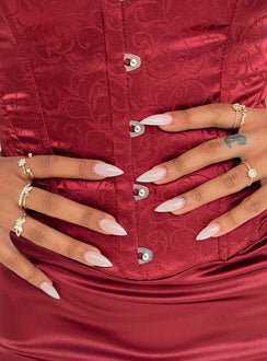 Ring pack Gold toned Pack of eight Thin bands Diamante detail Lightweight