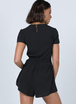 Ragnar Tie Front Romper Black