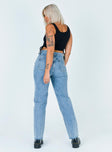 Princess Polly Mid Rise  Nothing But A Dream Denim Jeans