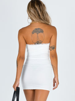 back view of model wearing Princess Polly Ayesha Mini Dress 