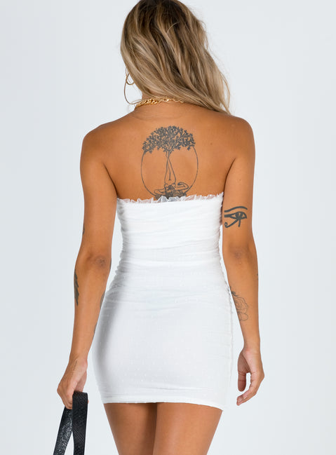 back view of model wearing Princess Polly Ayesha Mini Dress 