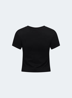 product Princess Polly Short Sleeves High Neck  JGR & STN Faster Baby Tee Black