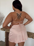 back view of model wearing Princess Polly Celena Mini Dress Curve 