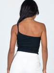 back view of model wearing Princess Polly Emery Top Black 