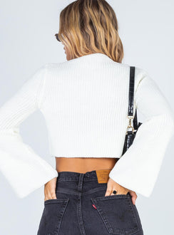 Coastline Cropped Sweater White Princess Polly  Cropped 