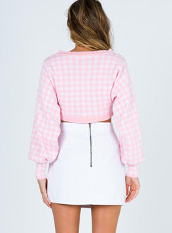 Rosalie Cropped Cardigan Pink