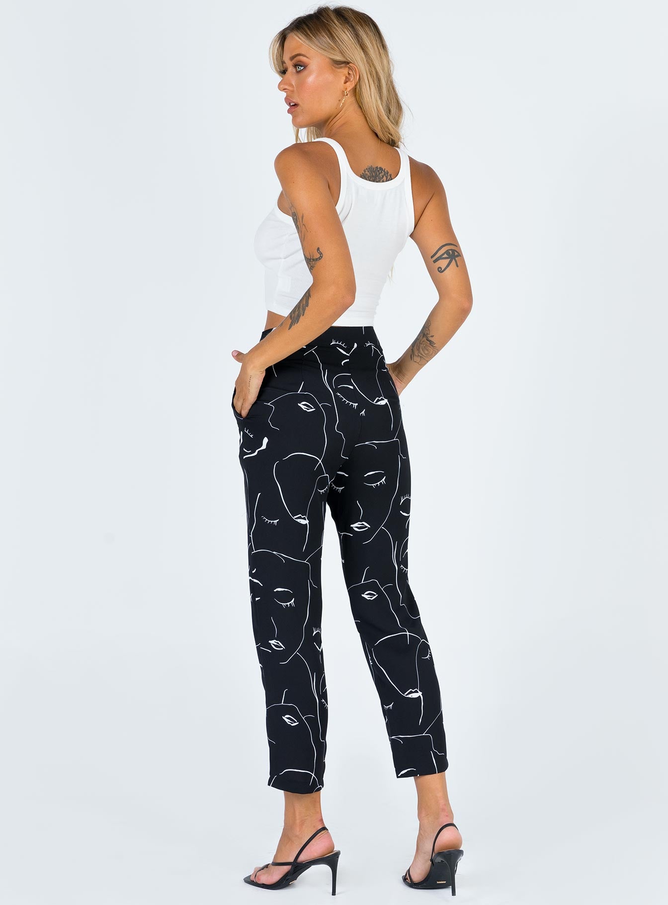 back view of model wearing Princess Polly Zavia Pants 