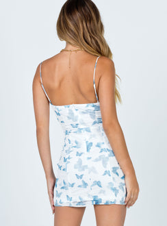 back view of model wearing Princess Polly Kamryn Mini Dress White 