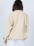 Western Cord Jacket Beige