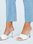 The Leigh Heels White
