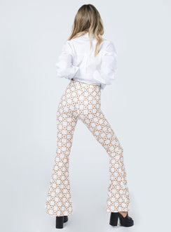 back view of model wearing Princess Polly Jerry Pants Beige 