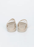 Slides  100% PU Faux leather material  Double strap upper  Rounded toe 