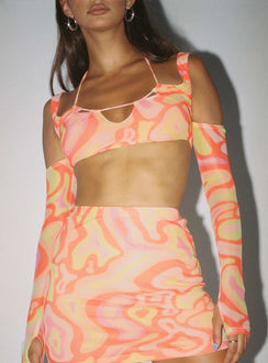 front view of model wearing Princess Polly Higher Self Top Multi 