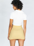 back view of model wearing Princess Polly Charlene Mini Skirt Beige 